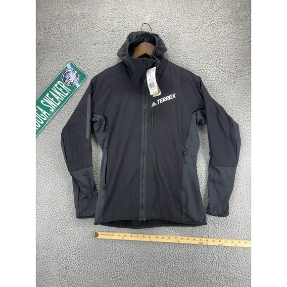 Adidas Outdoor Terrex Tech Light Hiking Running Jackets Womens Large Black NEW L - Picture 1 of 7